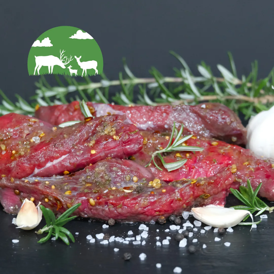 Seasoned venison steaks